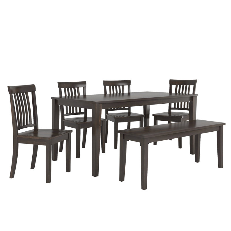 Ensemble repas 6 personnes Alexa-Mae, Noir antique