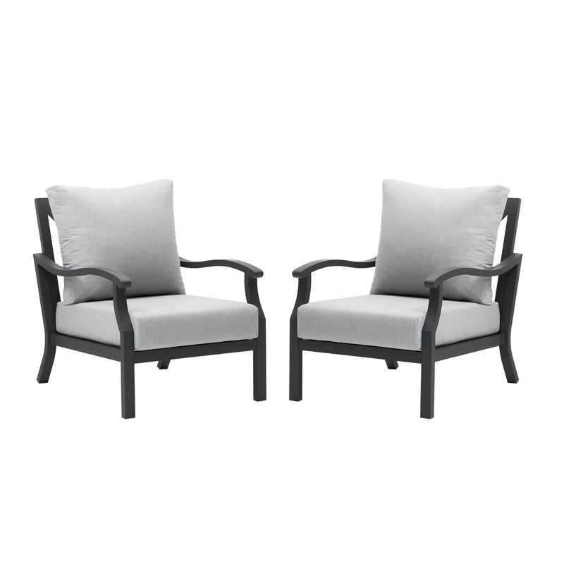 Chaise de patio avec coussins Cainnech