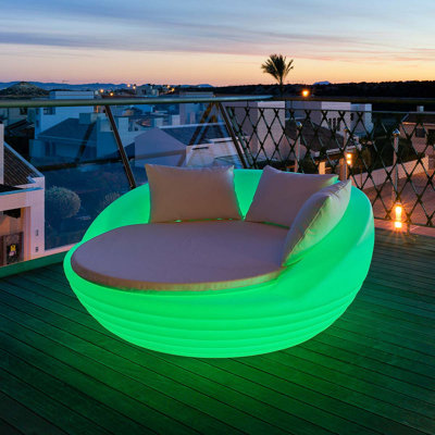 Lit de jour d'extérieur solaire rechargeable 64 po USB