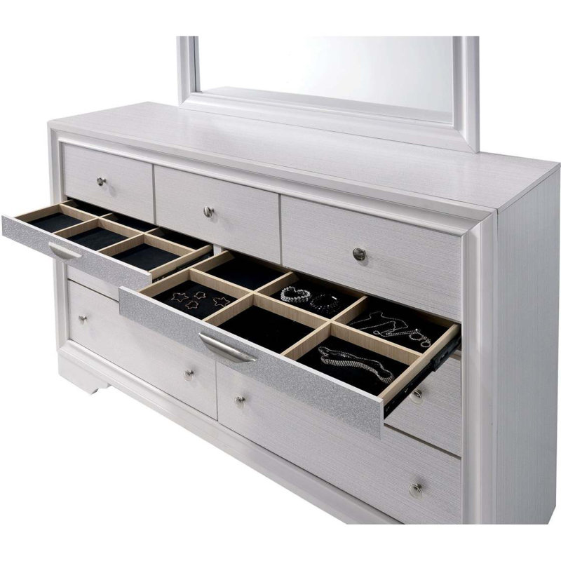 Commode contemporaine 1Pc, Blanc