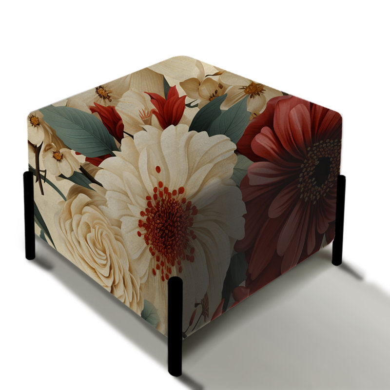 Repose-pieds floral délicat Symphony II - Floral