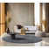 Solid Colour Machine Woven Gray Area Rug