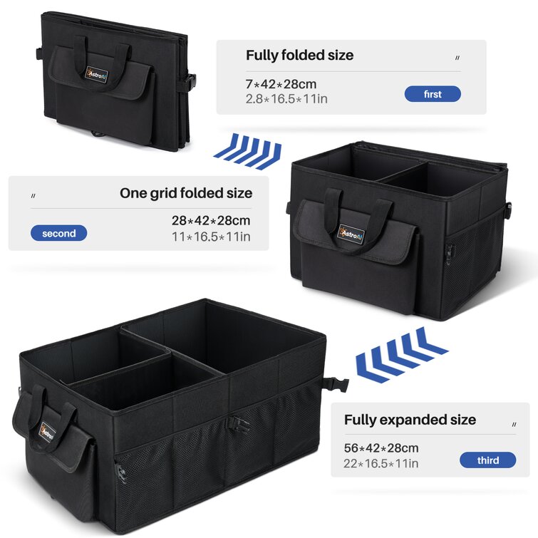 Felt Portable Car Trunk Organizer - Anti Skip Foldable Boot Storage  Organizer Utility Tool Bag for Cars