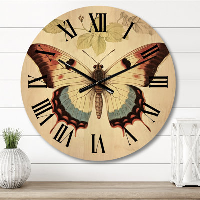 Horloge murale en bois massif Stefon
