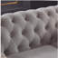 Canapé Chesterfield en tissu de lin
