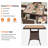 All-Weather Square Rattan Patio Dining Table-1369905314