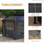 Pavillon de jardin extérieur 13 po x 10 pi, double toit pour la pelouse, noir
