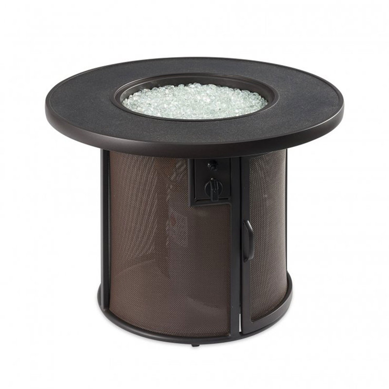 Round Smokeless Fire Pit Table with Hidden Fuel Tank
