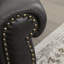 Fauteuil club en cuir fleur Arjana