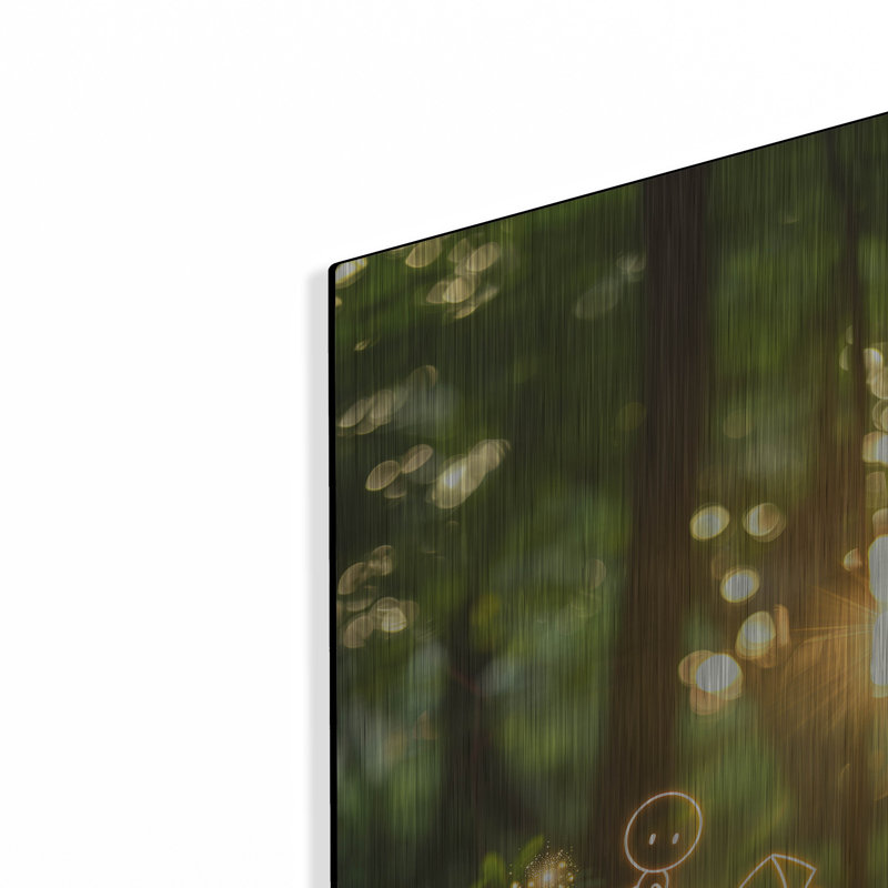 Ebern Designs 'New Baby' by r3darch0n Metal Wall Art, 16" x 24"