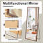 Miroir pleine grandeur en bois massif