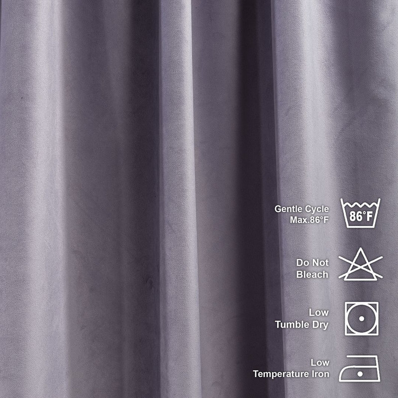 Room Darkening Single Curtain Panel, Silver, 65 W x 145 D cm