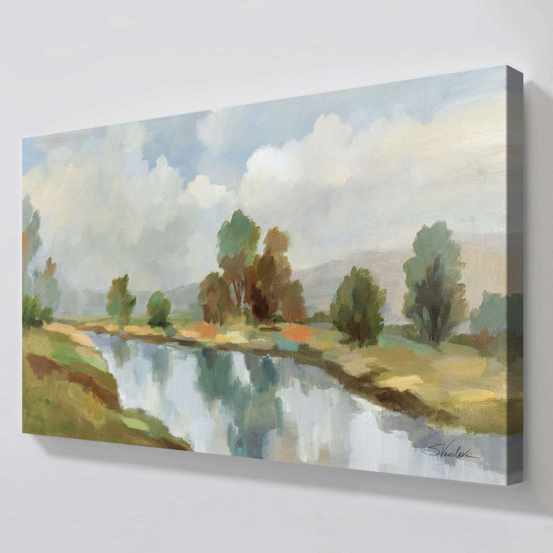 "River and Clouds" par Silvia Vassileva, reproduction sur toile, H 18 po x l 30 po