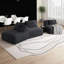 Canapé modulaire surdimensionné de 139 po - Ensemble de canapé moelleux en chenille avec dossiers amovibles, canapé profond et canapé-lit, aucun assemblage requis (capacité de 300 lb / siège)-1095839723