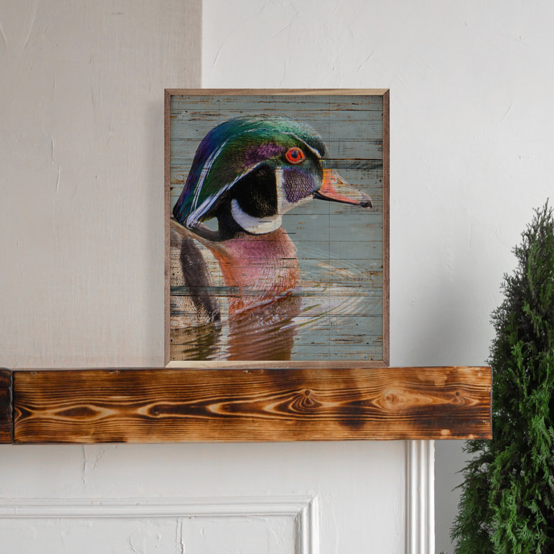 Wood Duck Blue, 10" H x 8" W