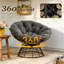 Chaise d'extérieur pivotante à 360 ° en rotin avec coussin-1907266243