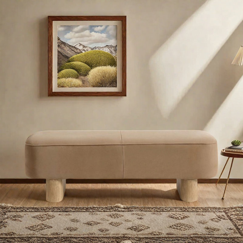 Coussin décontracté simple à banc long, 17.72" H x 62.99" W x 17.72" D