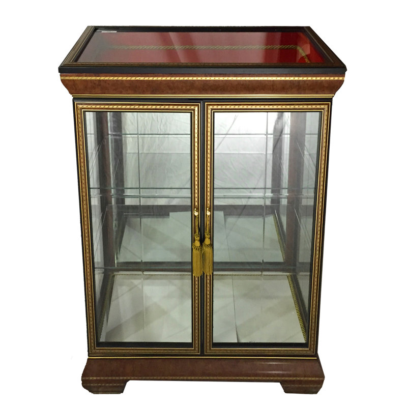Armoire vitrine à double porte en bois de qualité italienne fine Scotto