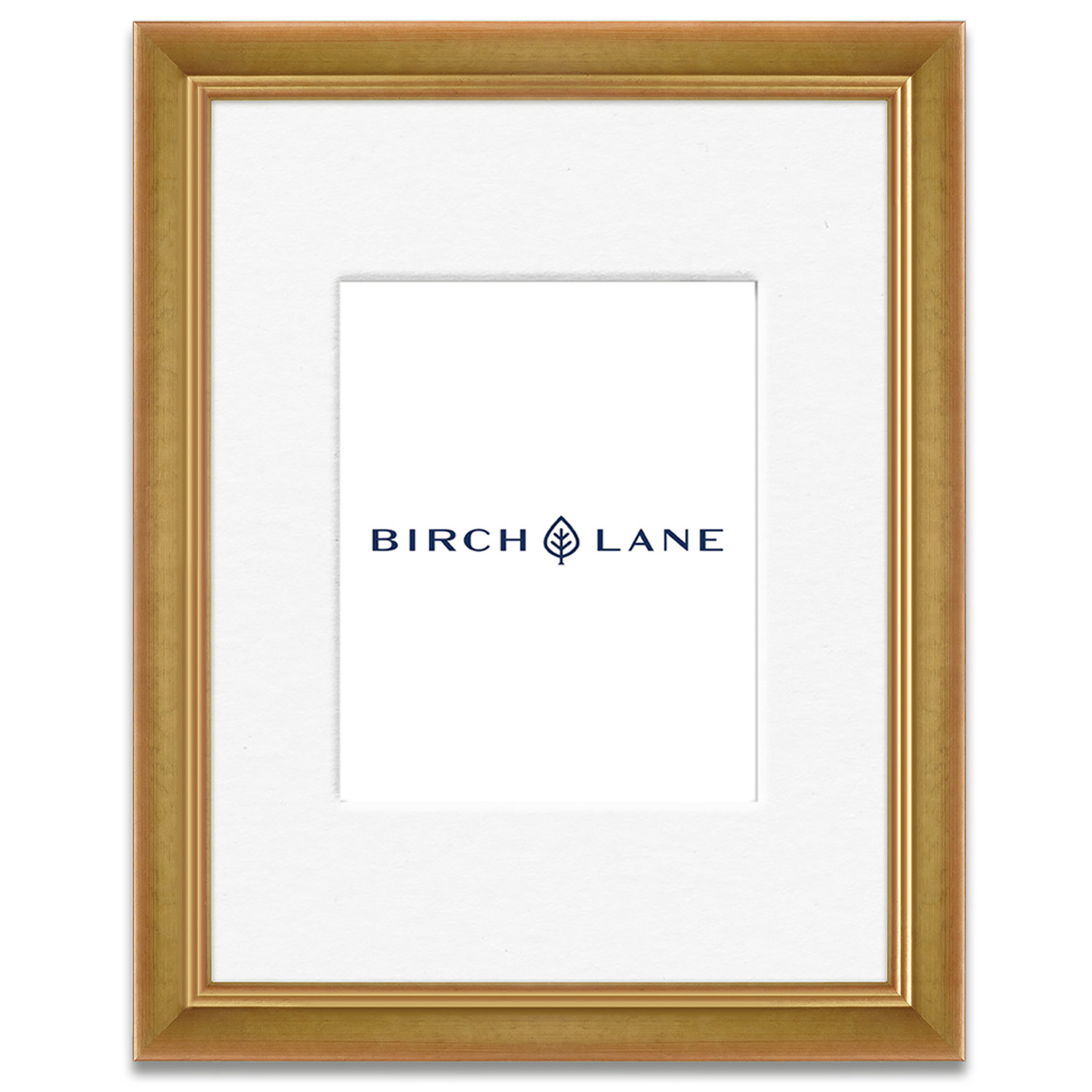 Wood Picture Frame with Mat, 12" x 18", Gold