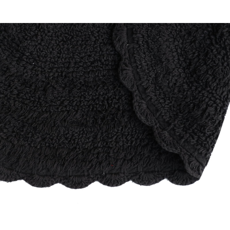 Tapis pour salle de bain 100% coton, Noir