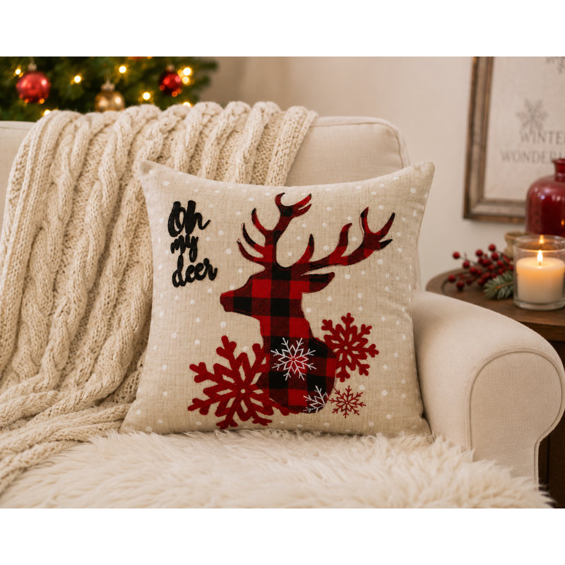  Coussin de Noël Oh My Deer