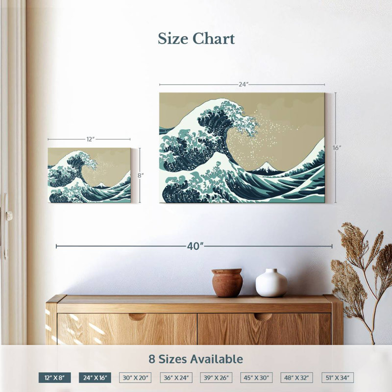 Gillard Japanese Great Wave, 16" H x 24" W