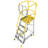 5 Step 375Lbs Aluminum Rolling Platform Ladder
