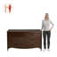 Brixton Solid Wood 6 Drawer Dresser Walnut