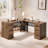 Corsair L-Shaped Executive Desk with 6 Drawers-102620390