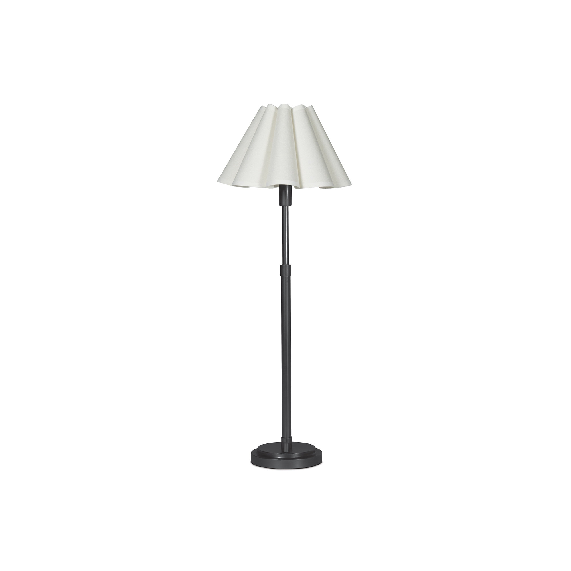 Polly Buffet Table Lamp, 28.25" H x 9.5" W x 9.5" D, Black, White