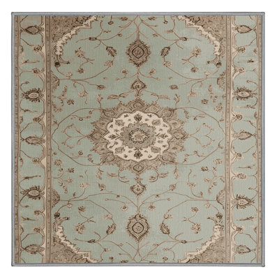 Tapis gris Tabriz lavable à la machine