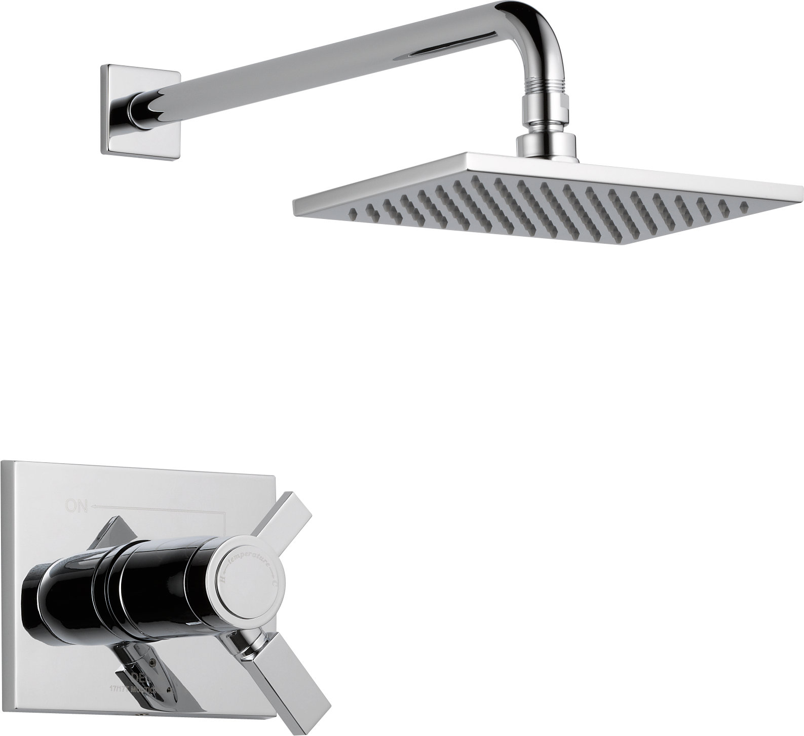 Vero Volume Control Shower Faucet Trim with Lever Handles and TempAssure, Chrome