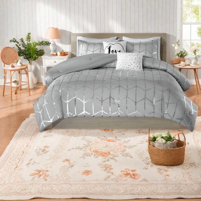 Ensembles de literie simple en microfibre douce, style métallique moderne pour la maison