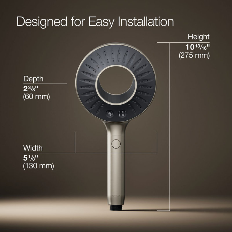 Spaviva Two-Function Handshower 2.5 GPM, Brushed Nickel, 1.75 GPM