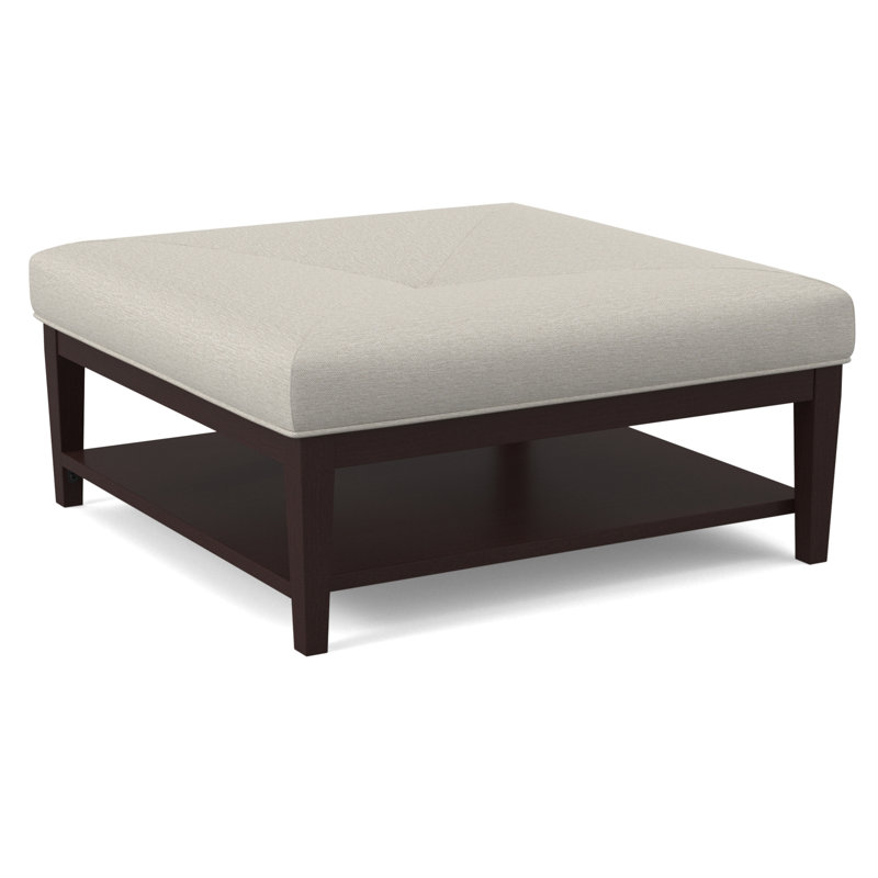 Repose-pieds Hammond avec rangement, Finition java, Tissu performance blanc 0851-94