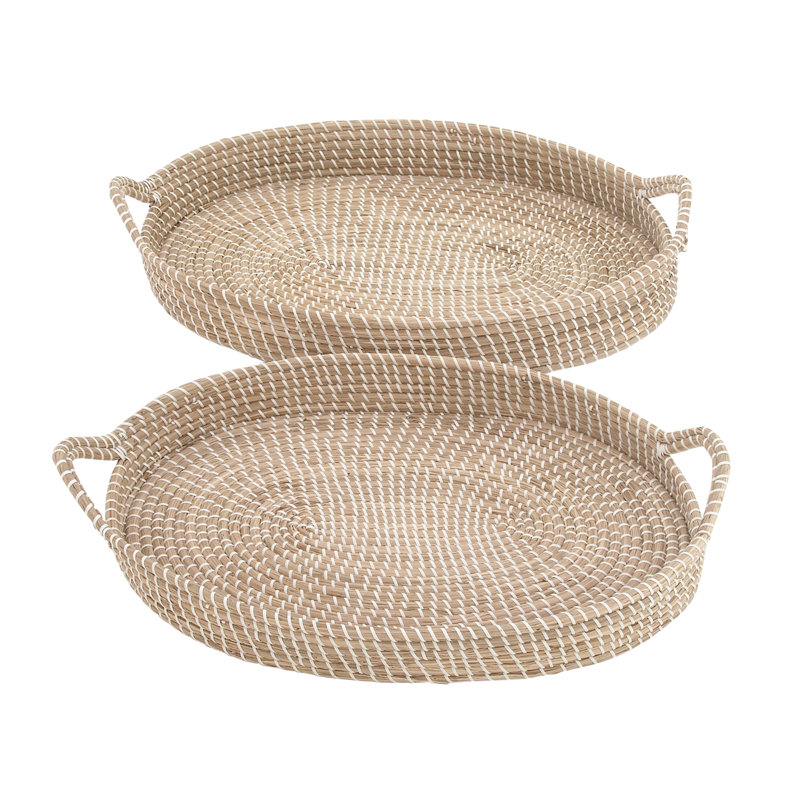 Ensemble de 2 plateaux d'appoint Brookhaven Seagrass