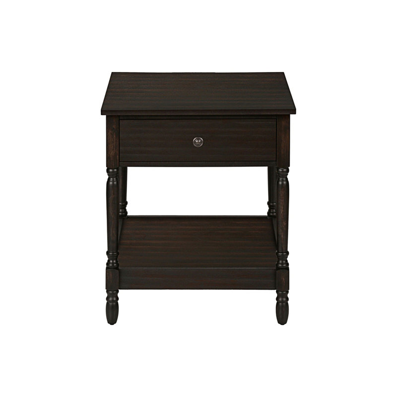 Accent Table, 2 Tier Side Table, Square Nightstand, Small Bedside Table