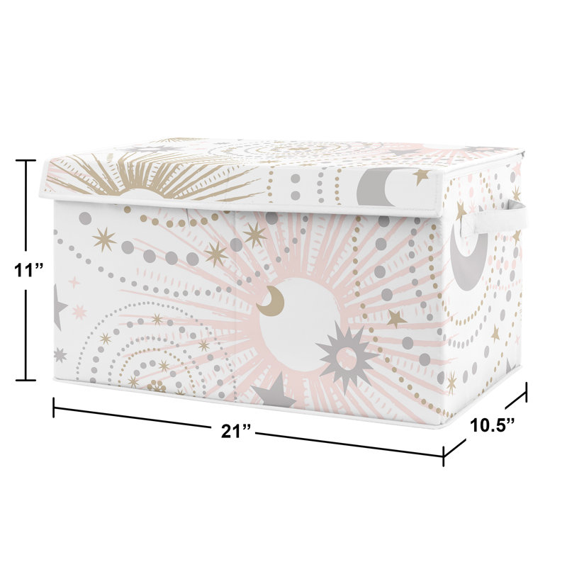 Boîte à jouets avec tissu de rangement céleste