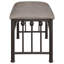 Élégant banc brun pour le décor du salon chaleureux avec une généreuse housse de revêtement