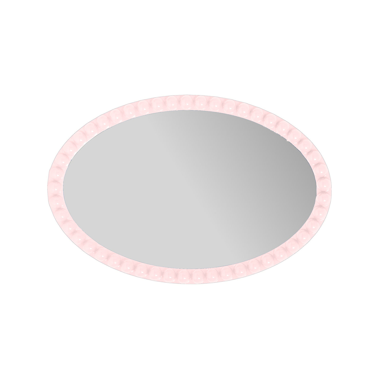 Varsha Oval Glossy Navy Mirror, Purple