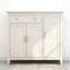 Banc de rangement blanc en bois manufacturé-696635746