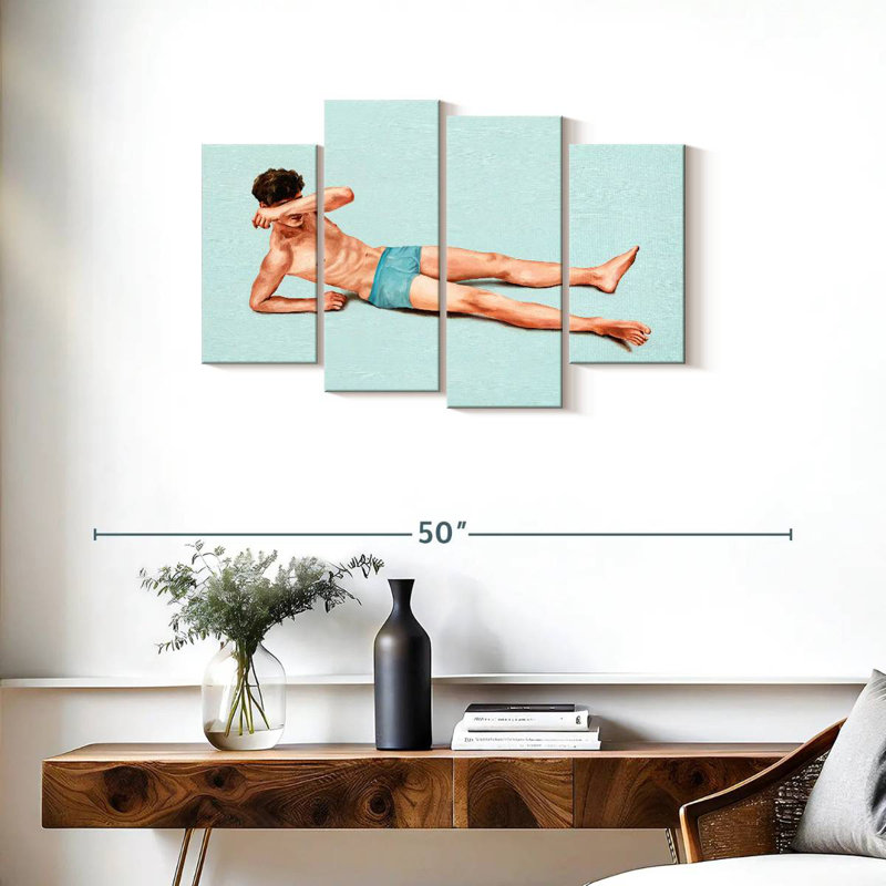 Leisha Noon Or The Siesta After Millet, 22" H x 36" W