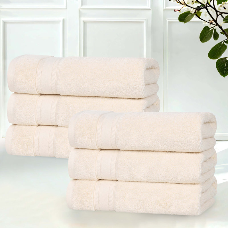 Coton absorbant doux Belmont, Essuie-mains - paquet de 6, Ivoire ivoire