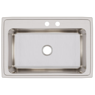 Lustertone 33" L x 22" W Drop-In Kitchen Sink