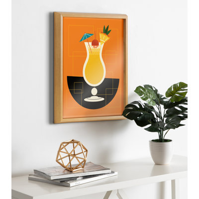 Pina Colada by Amber Leaders Framed Glass Wall Art