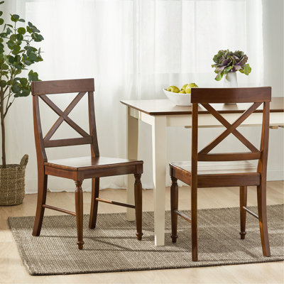 Ensemble de chaises de salle à manger en bois d'acacia, 2 pièces