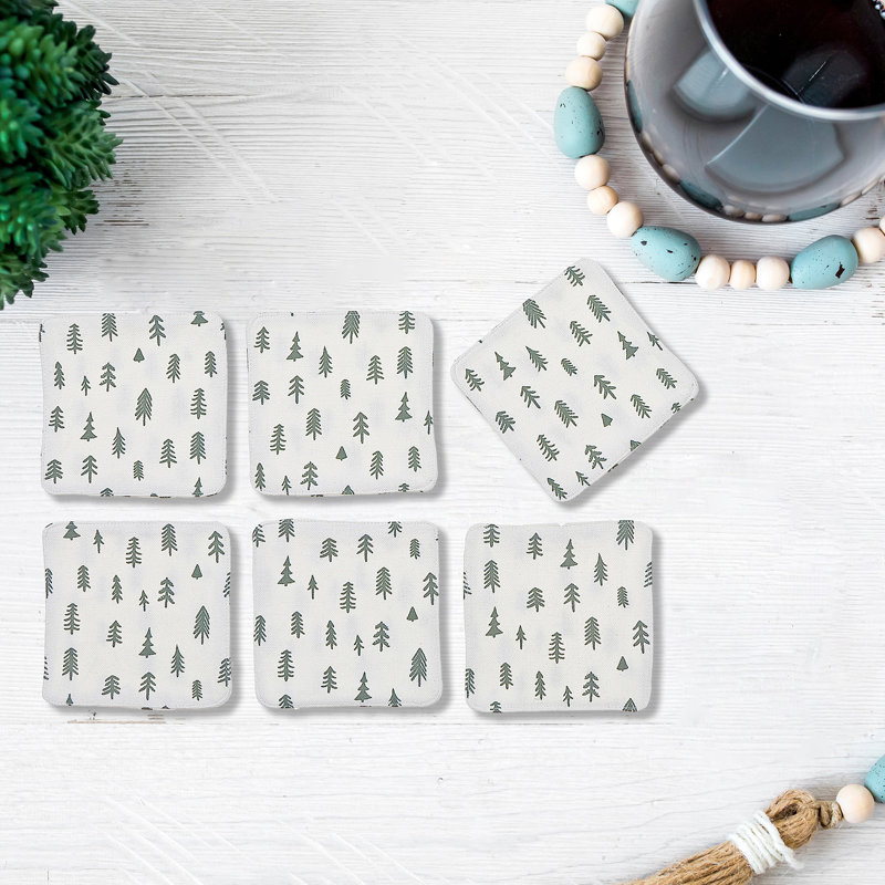 6 sous-verres carrés à imprimé 6 pièces