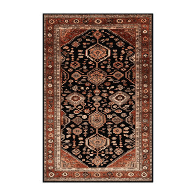 Machine Washable Turkish Brown Area Rug