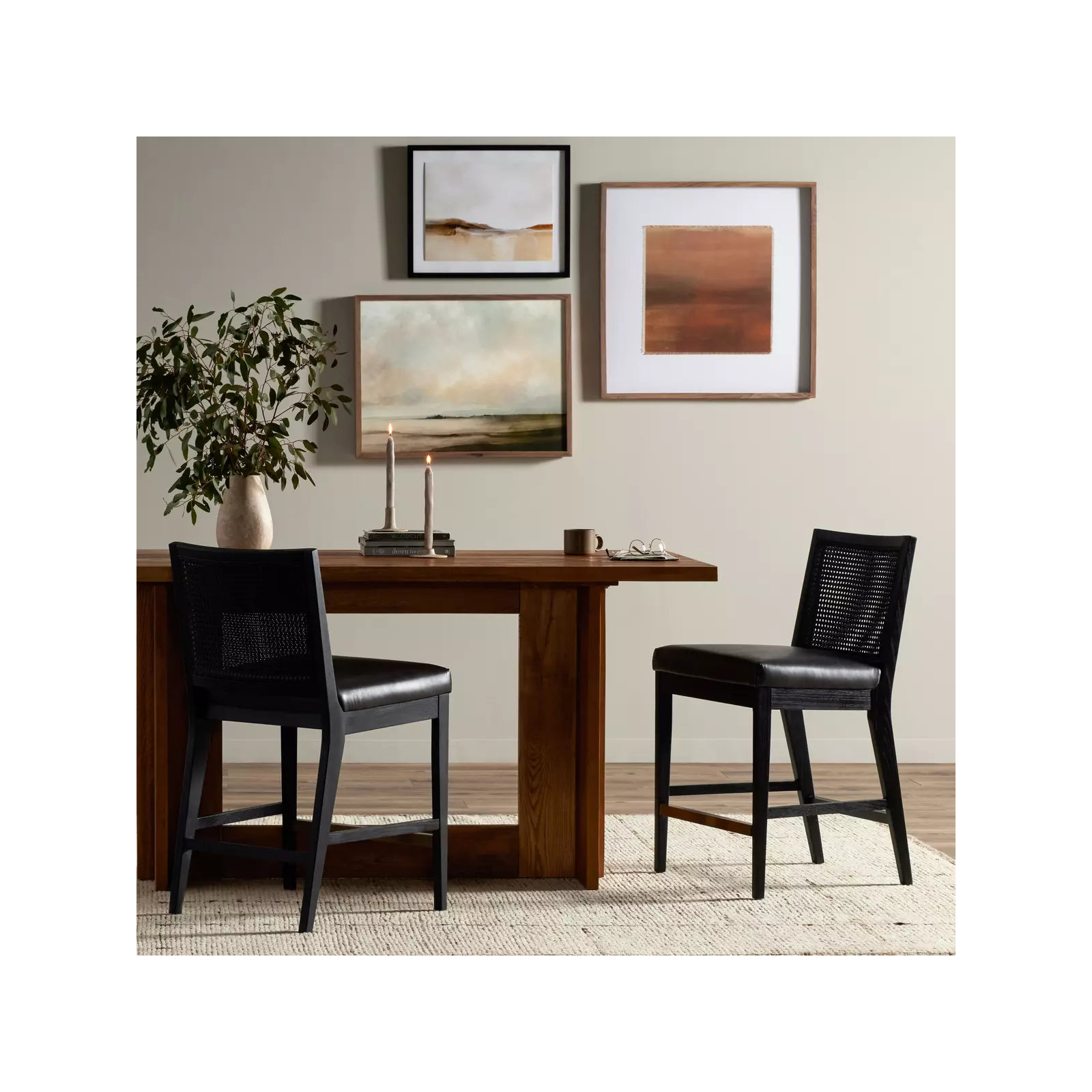 Sergi Cane Stool, Bar Stool (31" Seat Height)
