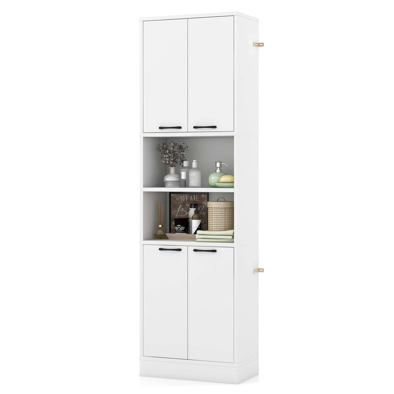 Liyara 75" Tall Linen Cabinet, White
